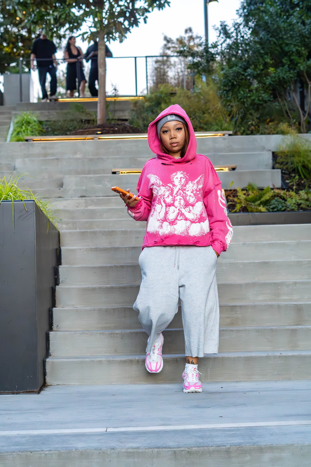 Pink “Ange De Valeur” Hoodie