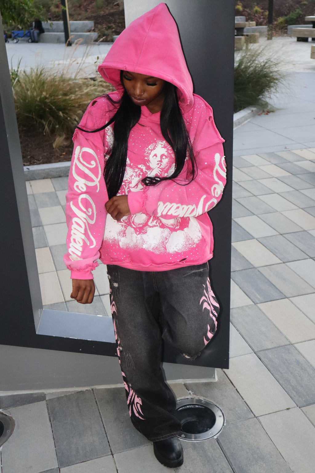 Pink “Ange De Valeur” Hoodie