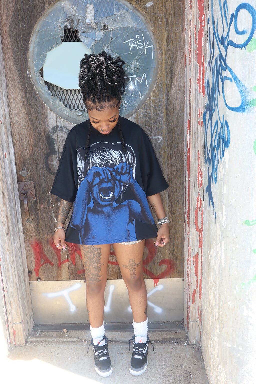 Blue “Tormented” Tee
