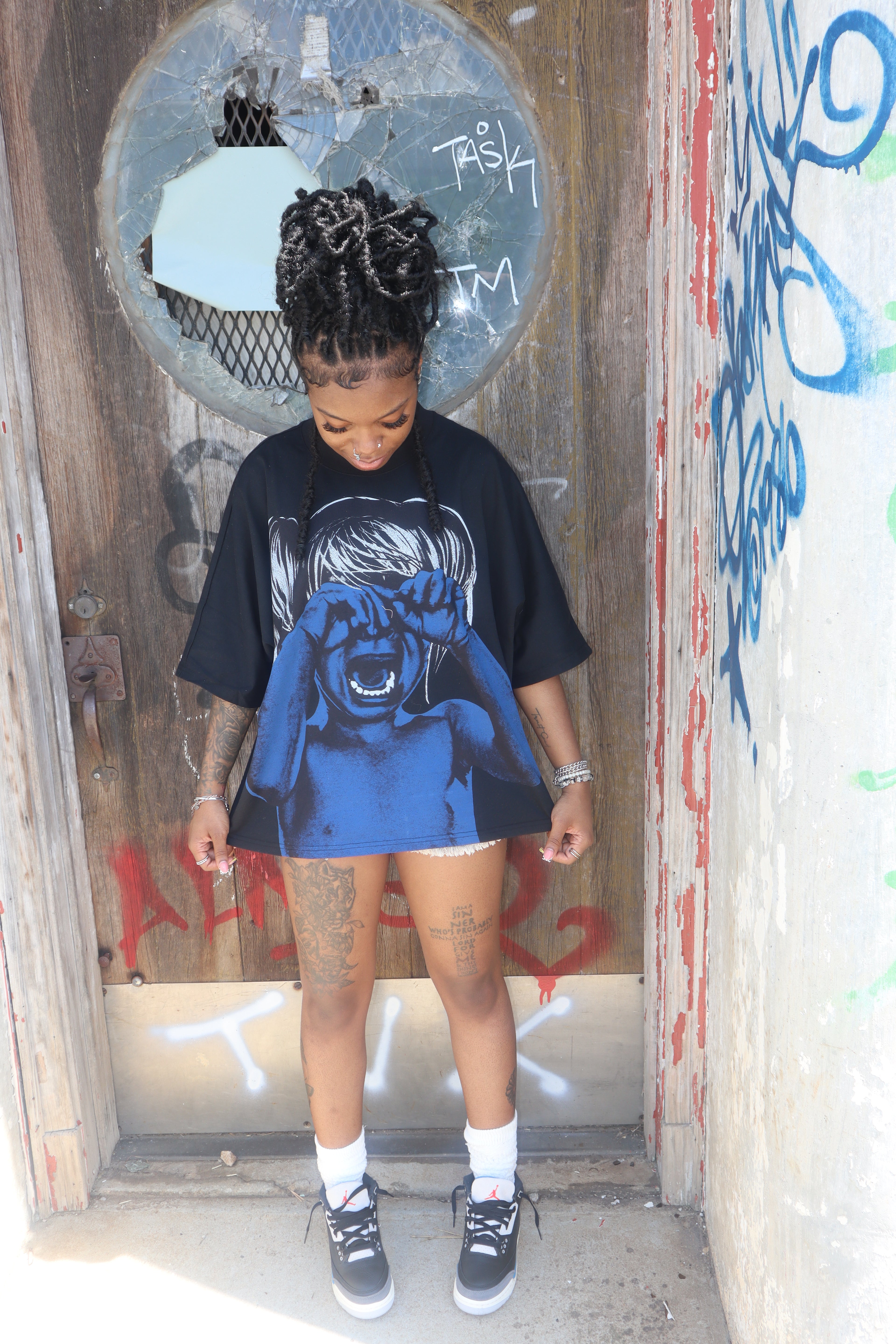 Blue “Tormented” Tee