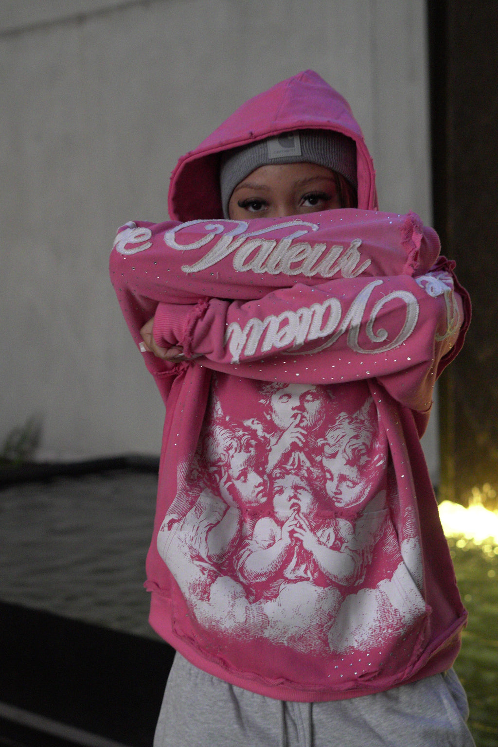 Pink “Ange De Valeur” Hoodie