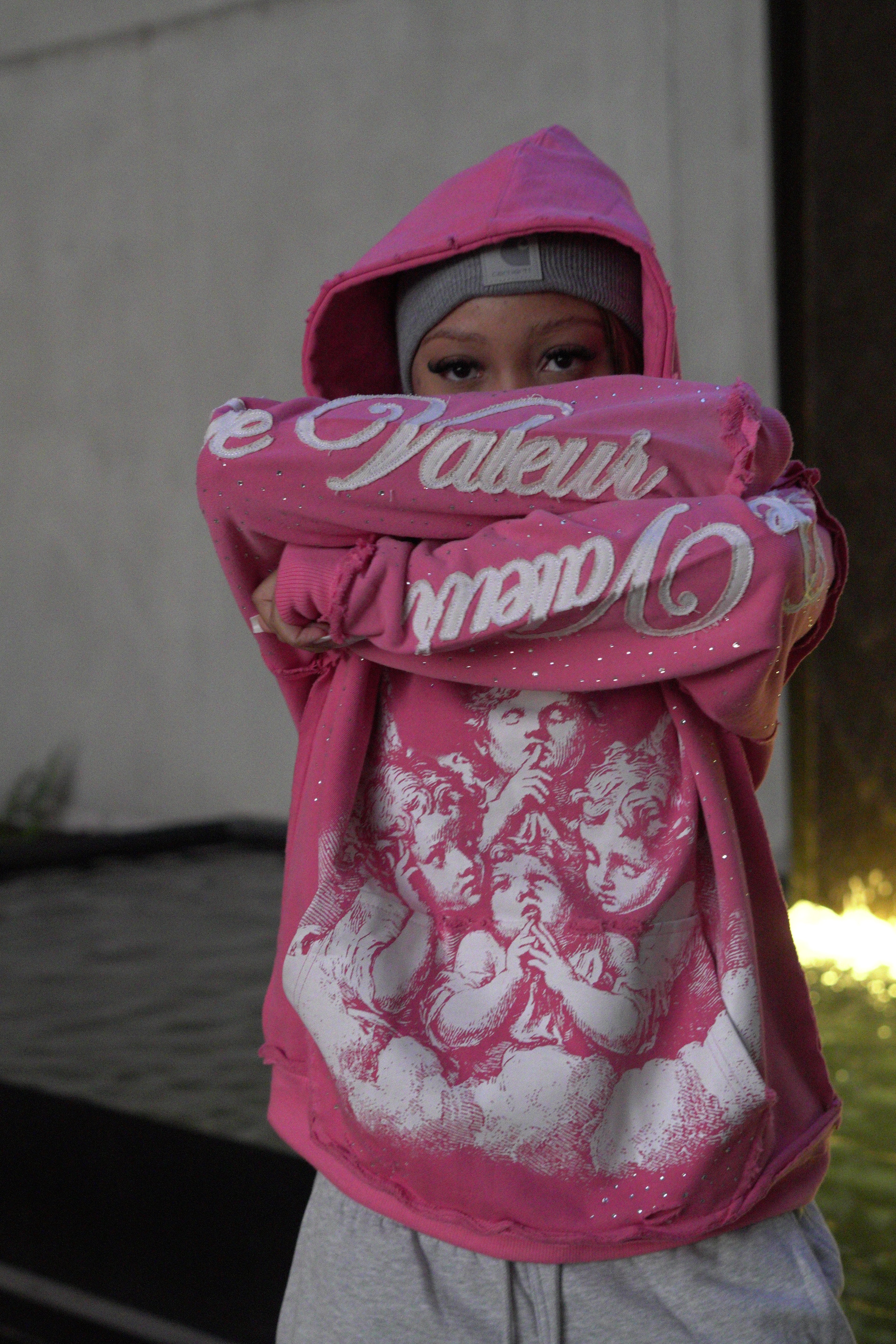 Pink “Ange De Valeur” Hoodie