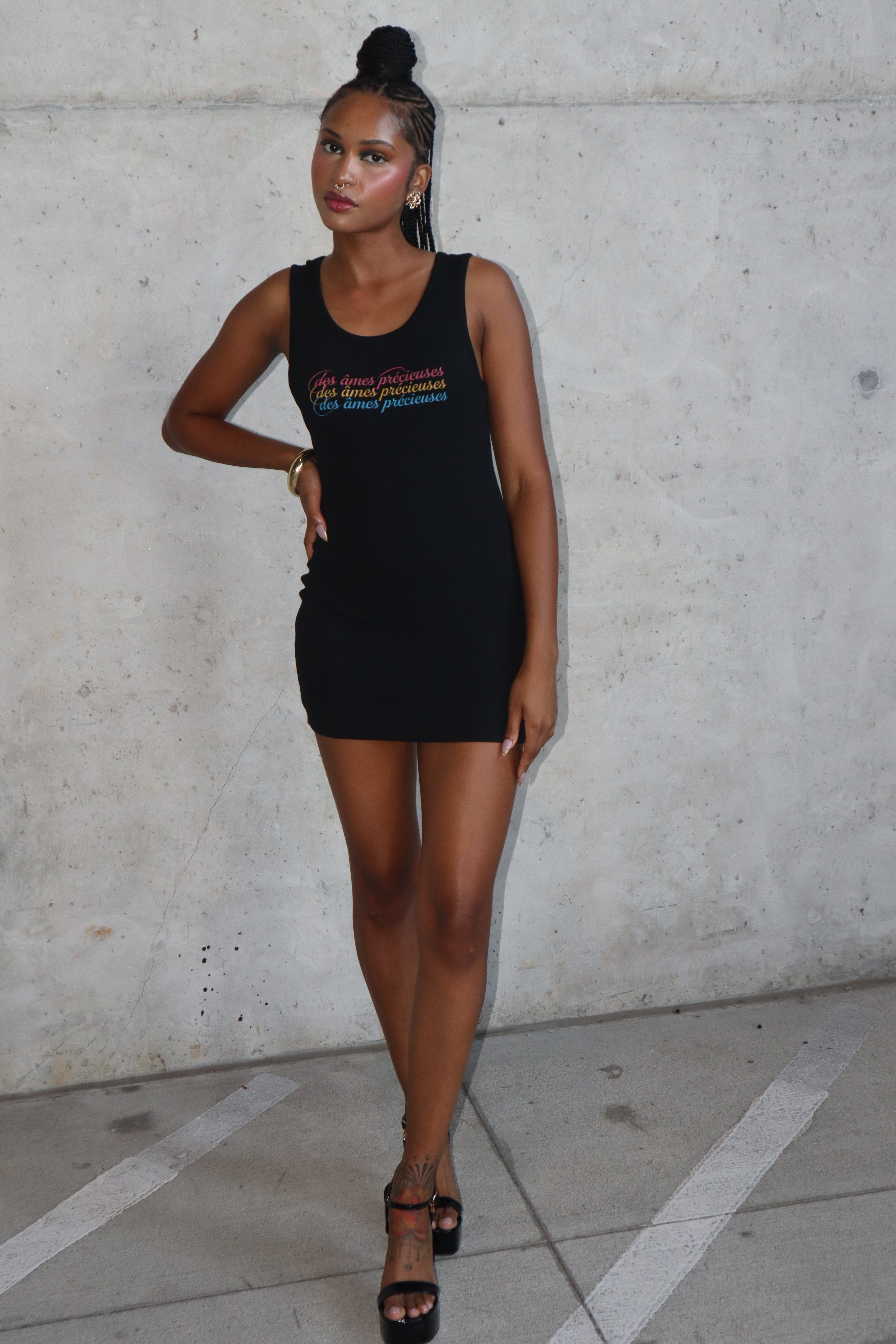 Black "Des Âmes Précieuses" Dress