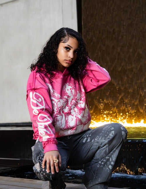 Pink “Ange De Valeur” Hoodie