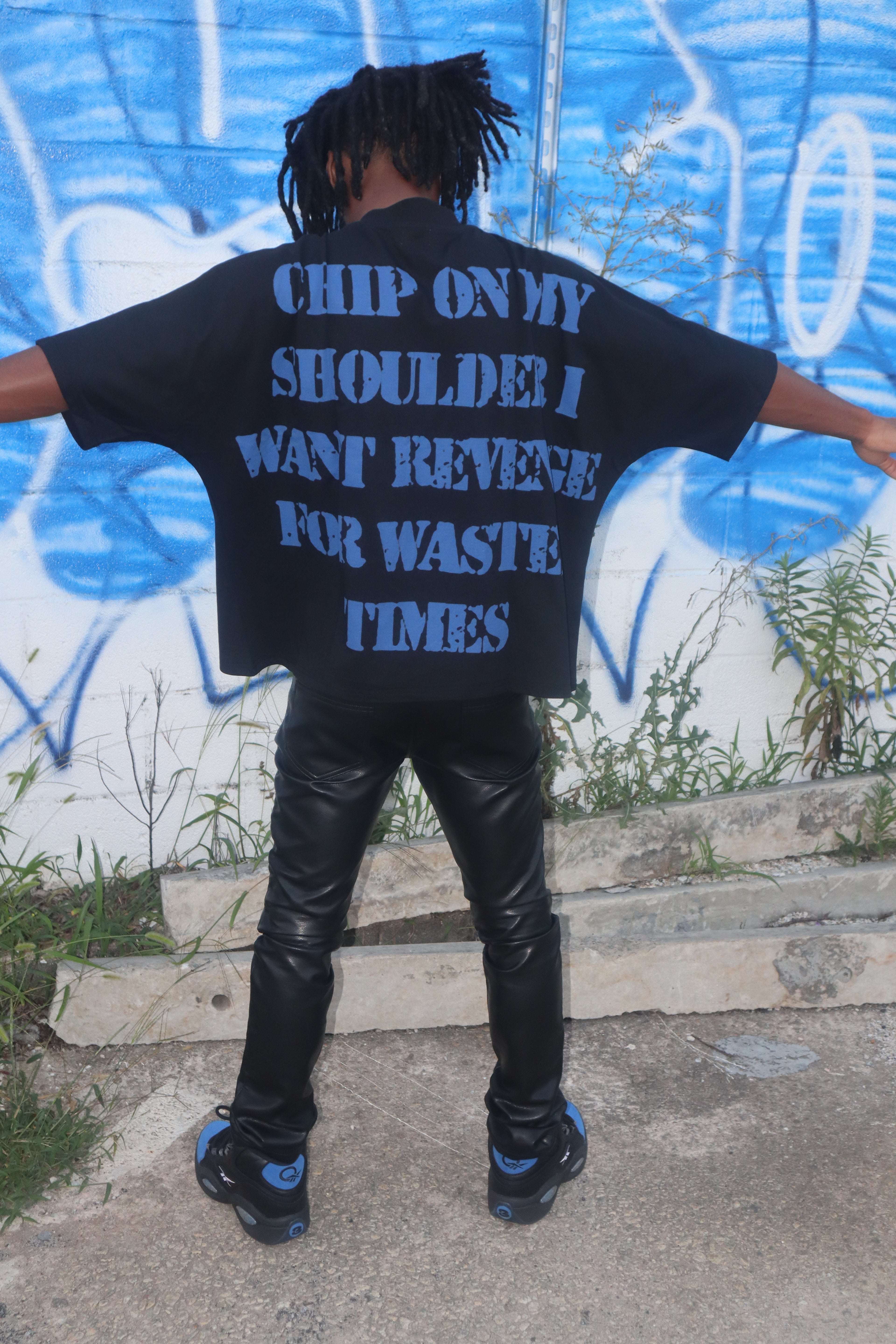 Blue “Tormented” Tee