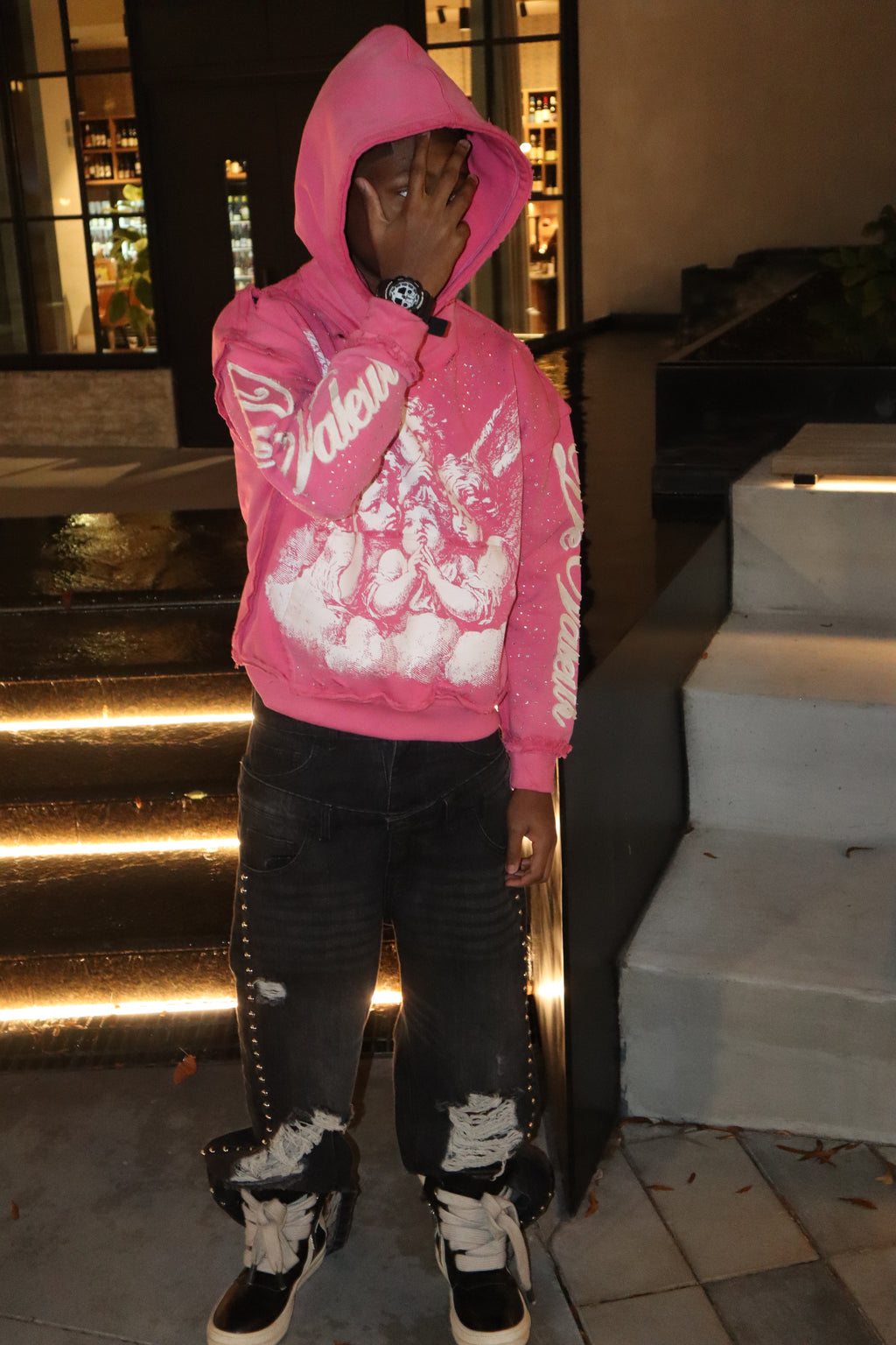 Pink “Ange De Valeur” Hoodie