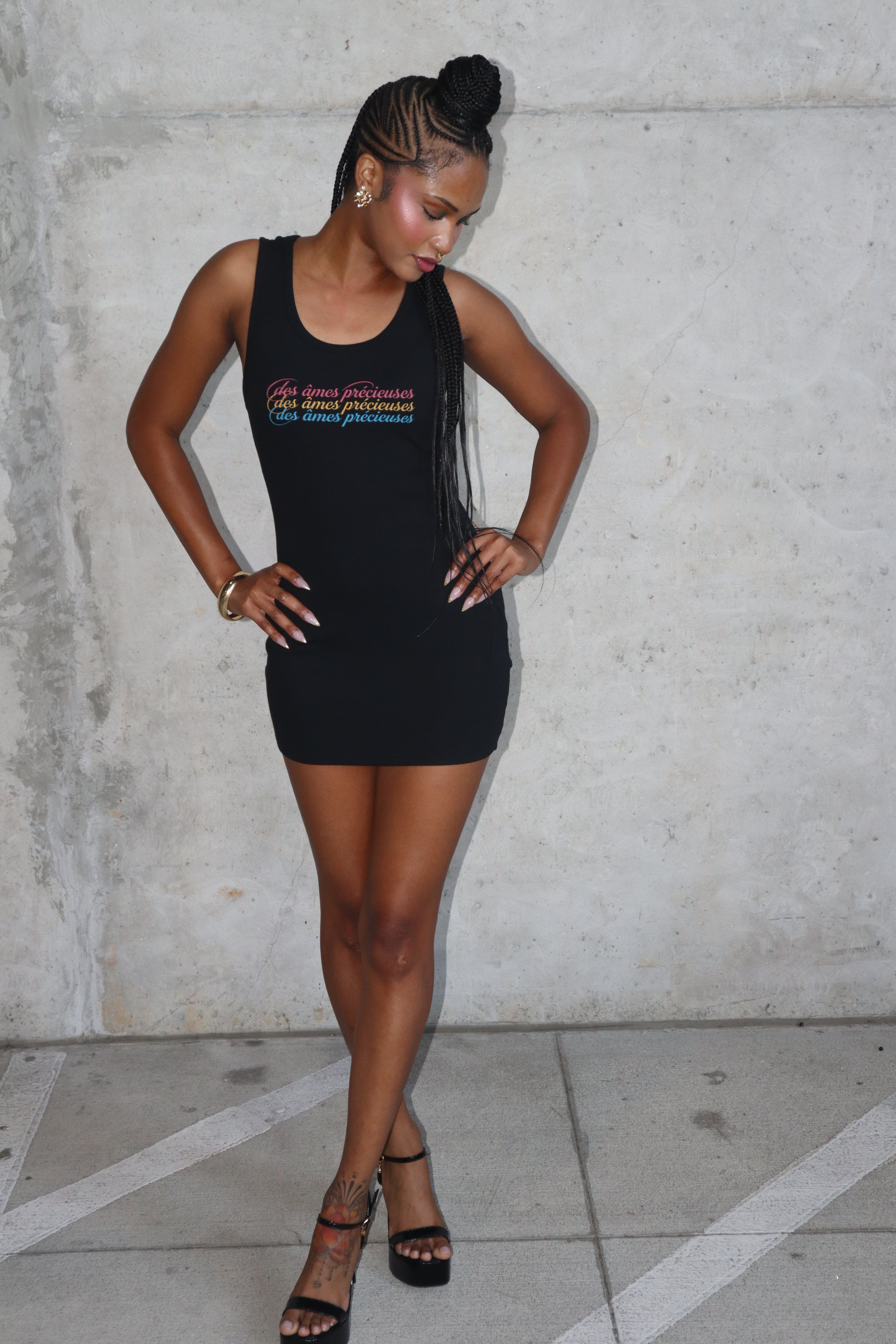 Black "Des Âmes Précieuses" Dress