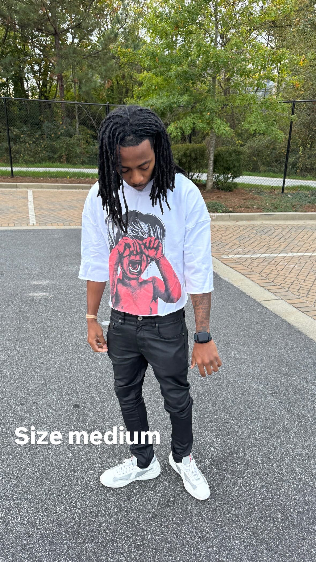 White Red “Tormented” Tee