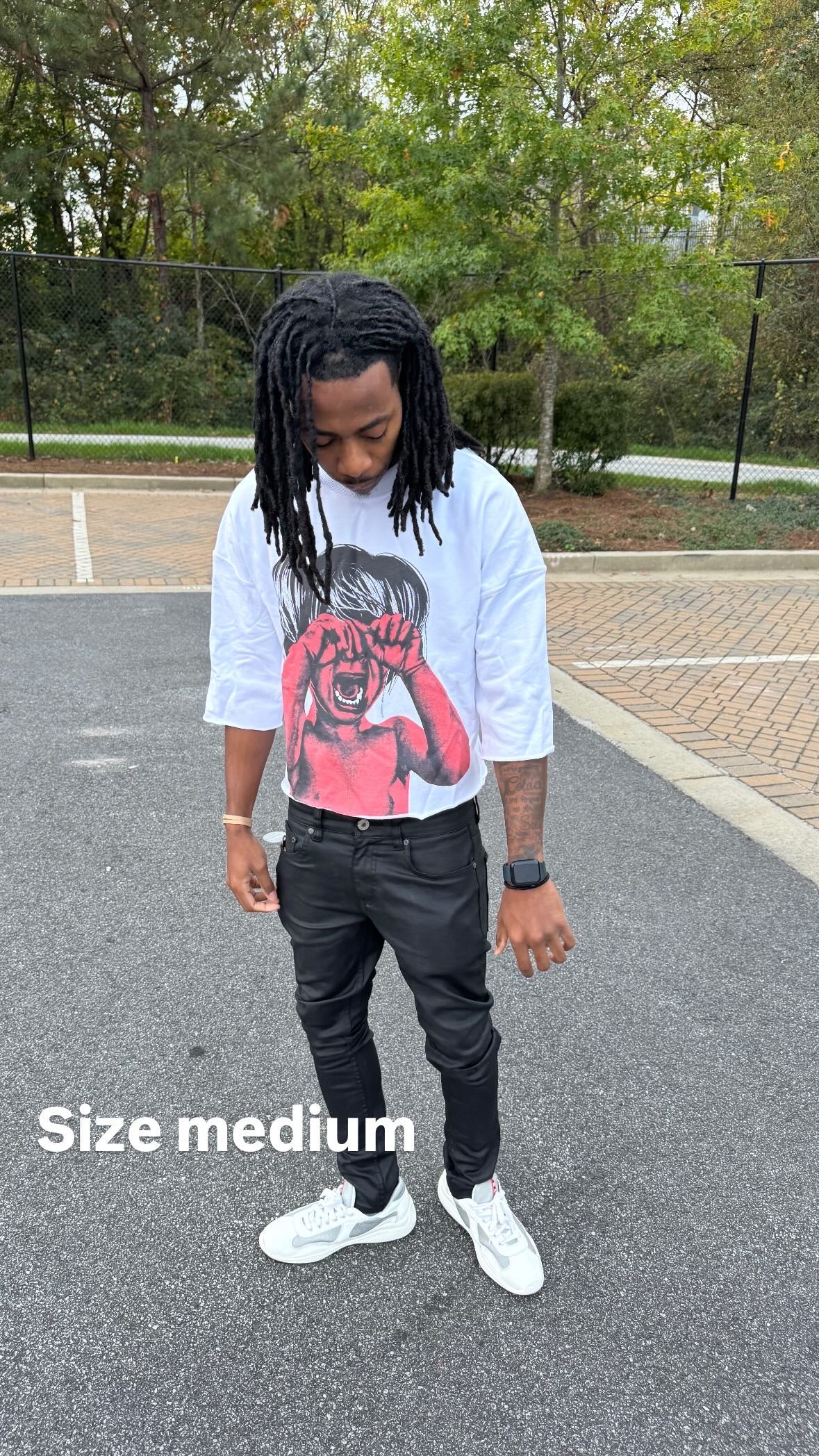 White Red “Tormented” Tee