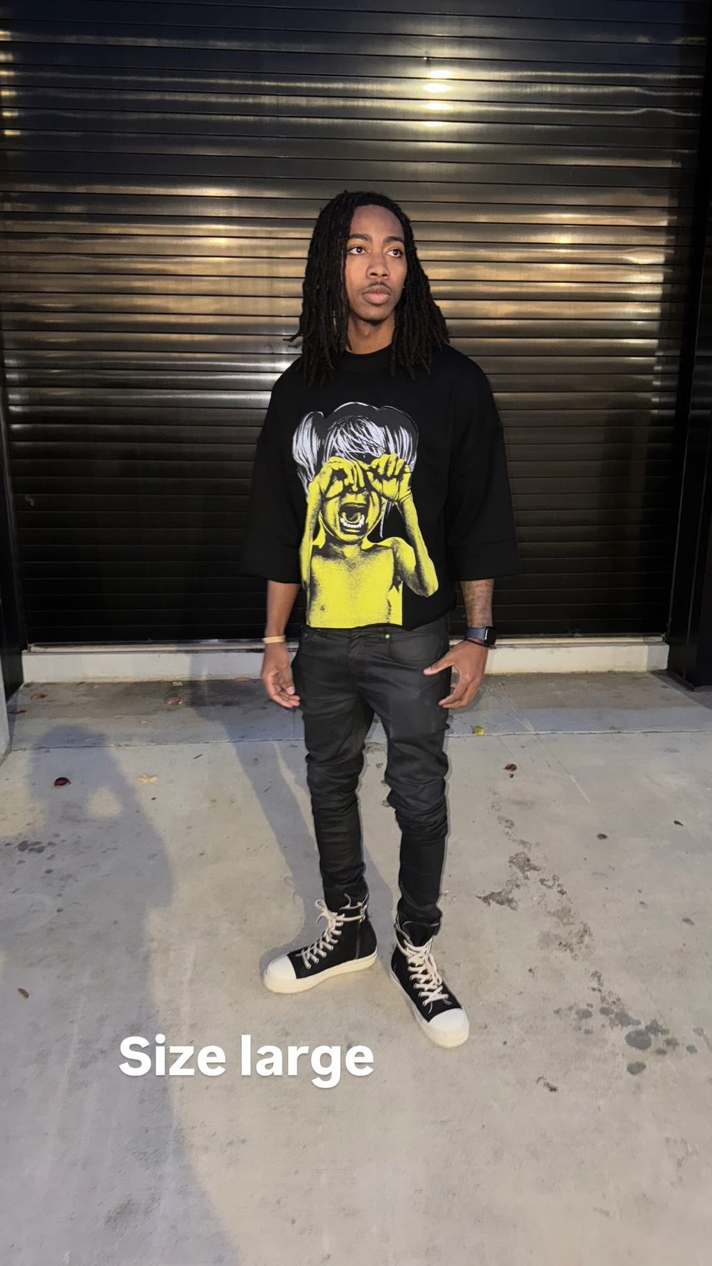 Black Yellow “Tormented” Tee