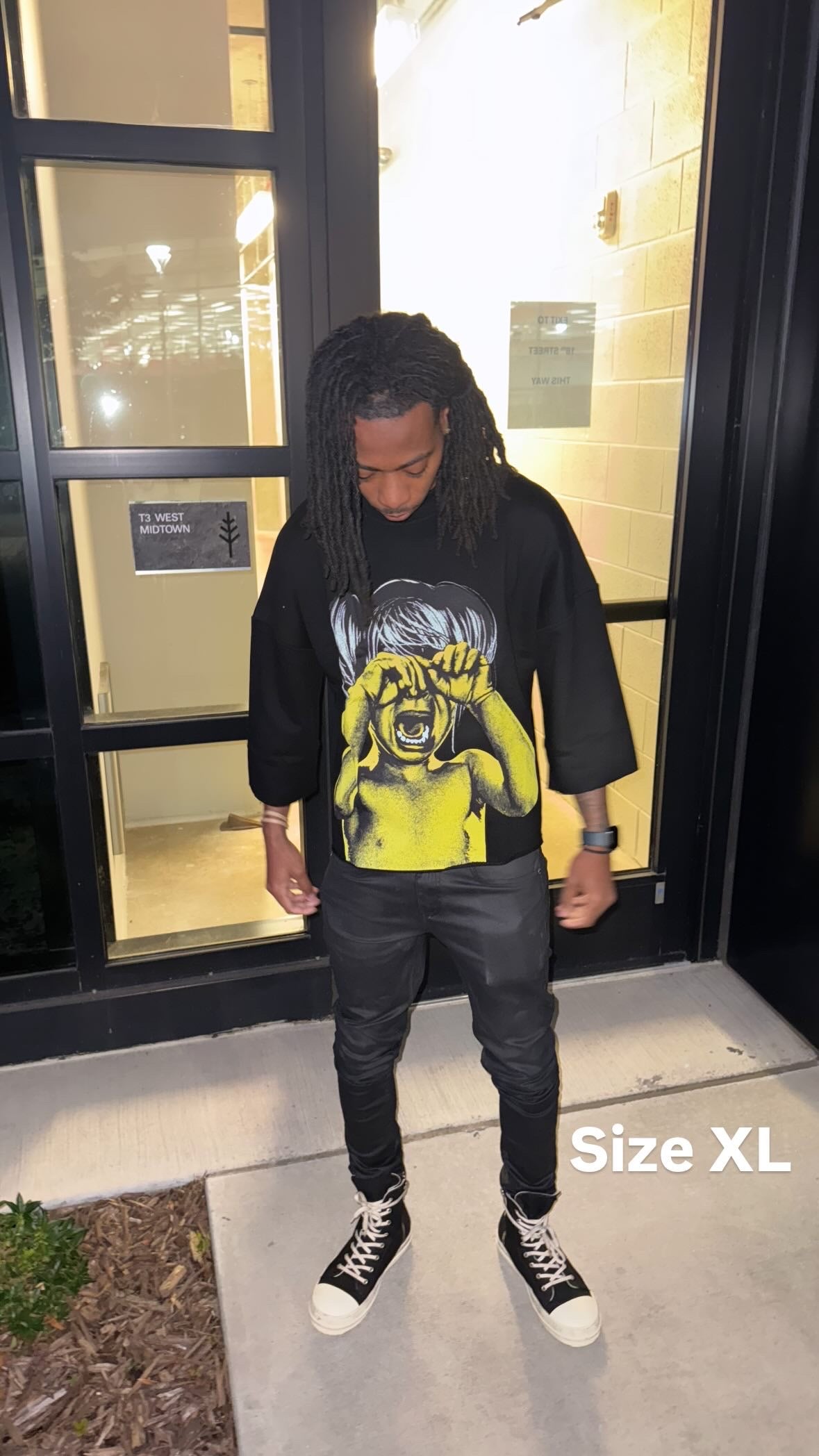 Black Yellow “Tormented” Tee