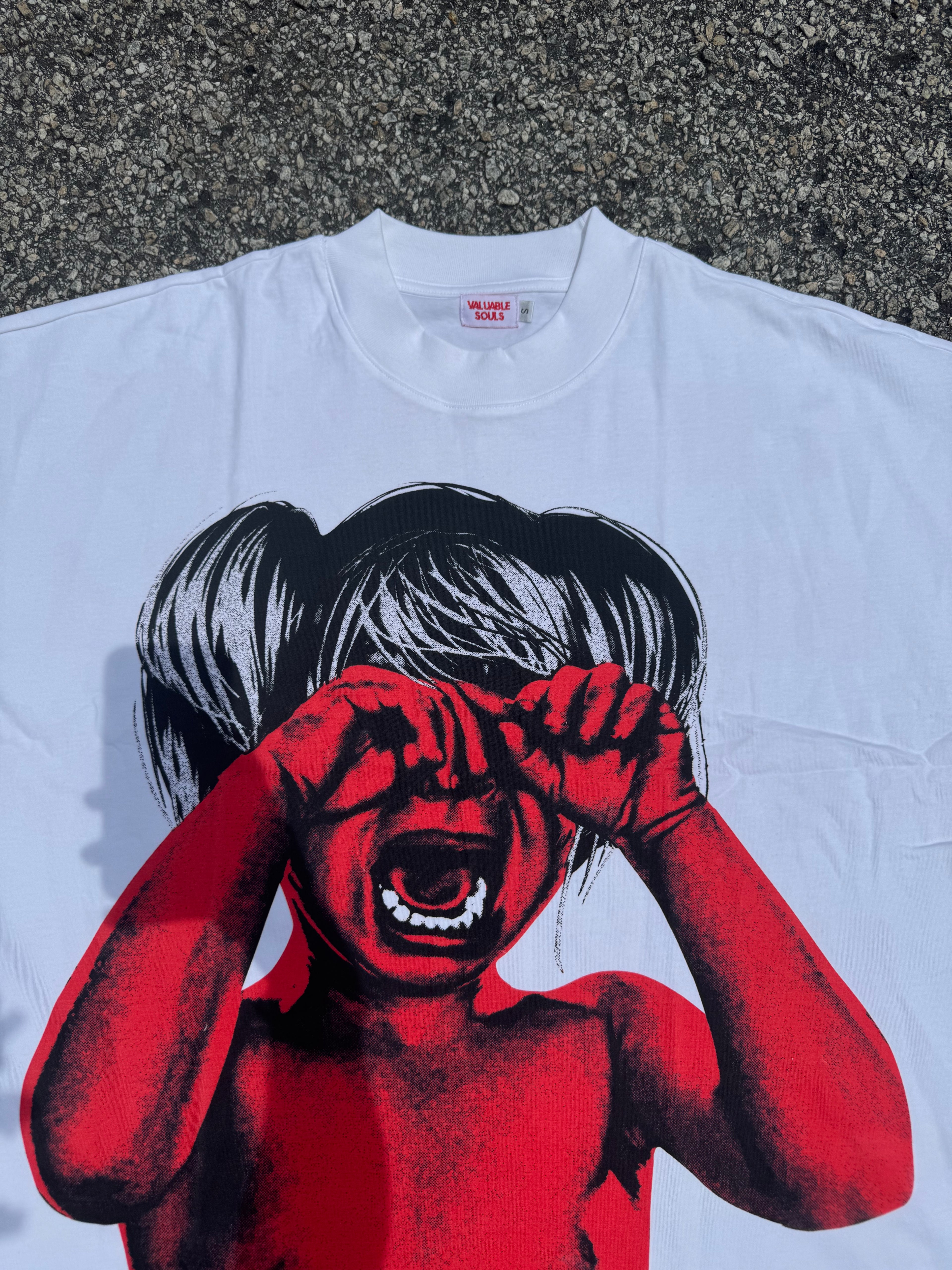 White "Tormented" Tee