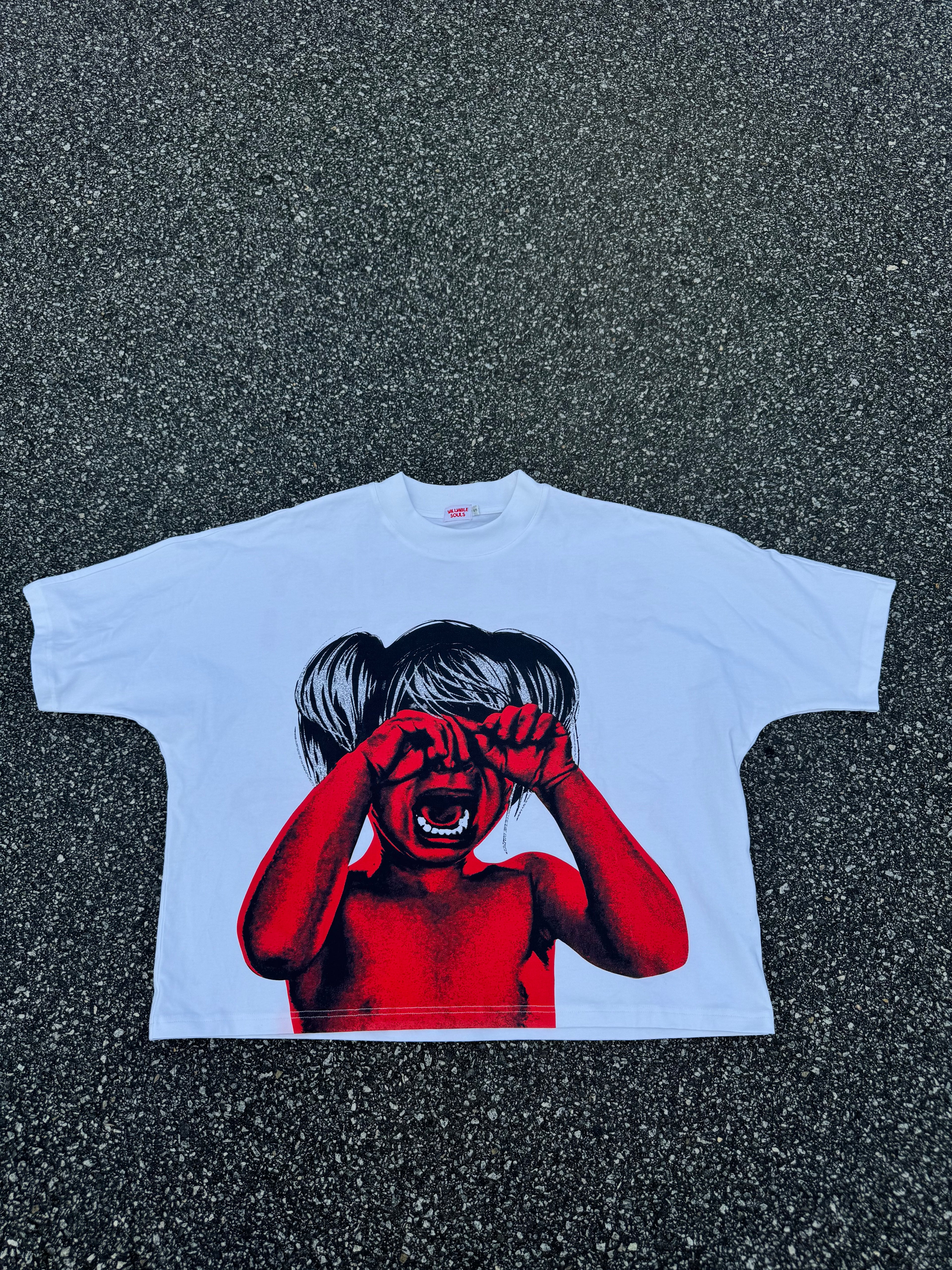 White "Tormented" Tee