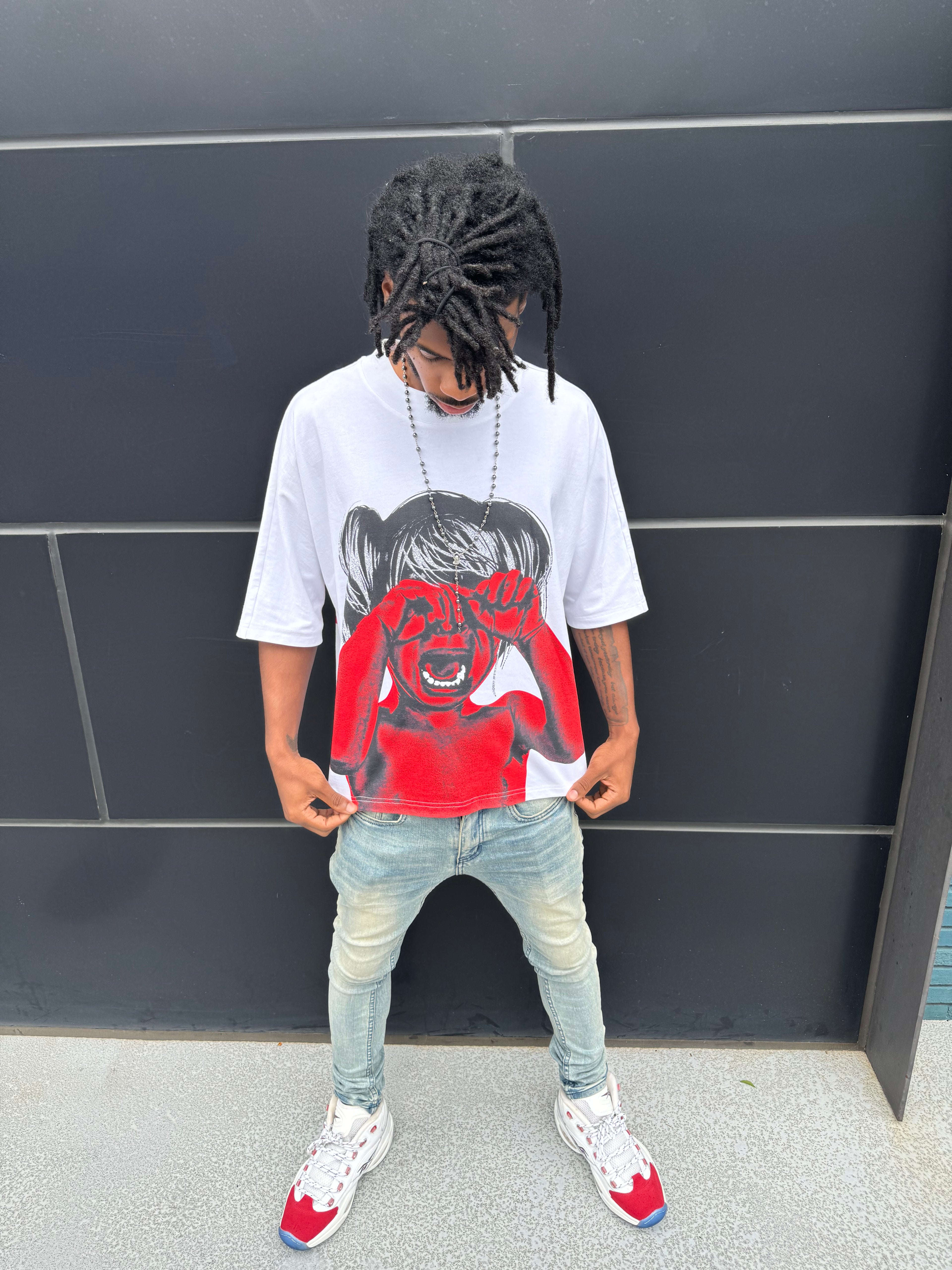 White "Tormented" Tee